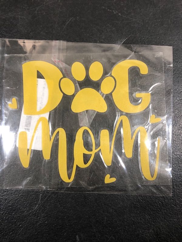 Photo 1 of Dog Mom Heat Transfer Vinyl Design Ready to Press for T-Shirt~ 7"x5" (Gold)