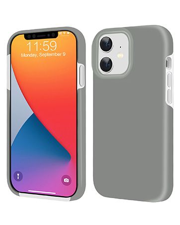 Photo 1 of Hvalucen Compatible with iPhone 12 Pro Max Case, Thickened Liquid Silicone Case, Full Body Screen Camera Protective Cover, Soft Anti-Scratch Microfiber Lining (Grey,iPhone 12 Pro Max) 