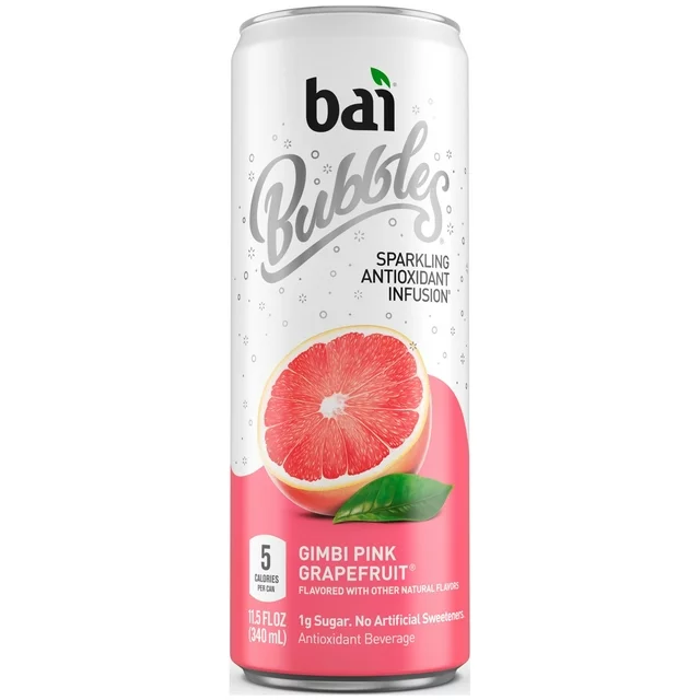 Photo 1 of 132 Cans (11 cases of 12) Bai Bubbles Sparkling Water, Gimbi Pink Grapefruit, Antioxidant Infused Drinks, 11.5 Fluid Ounce Can
(PLEASE REVIEW PICTURES)
(DATES PICTURED)