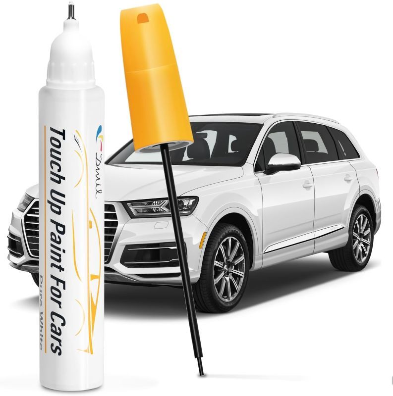 Photo 1 of DWIL White Touch Up Paint for Cars - Scratch Remover for Vehicles, Automotive Touch Up Paint, Car Scratch Paint Pen, for Car Scratch Repair, Rim, Wheel, Toyota, Honda, Mazda, Gloss 0.4 fl oz
