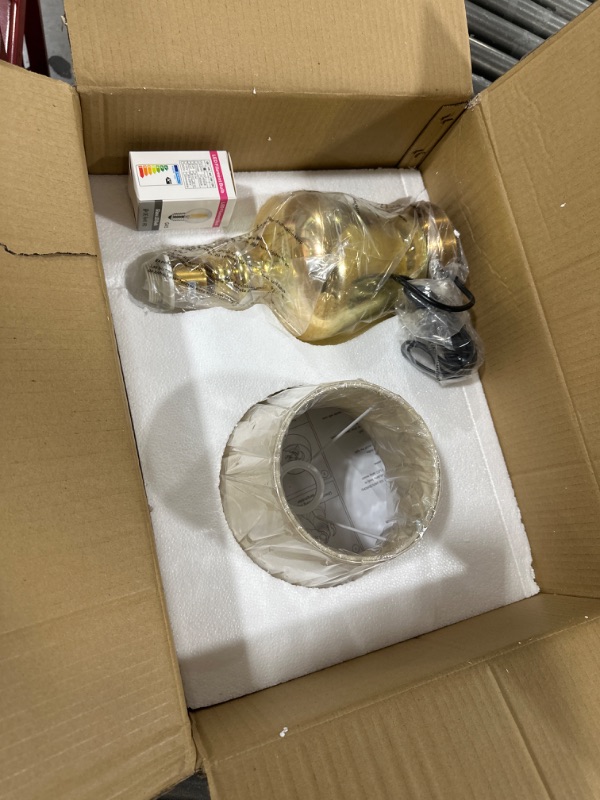 Photo 1 of Porseme Table Lamp, Desk Lamp Bulb Included - Modern Lamp Unique Lampshade, Handmade 3D Effect Glass Base - Perfect Table Lamp in Bedroom, Bedside, Living Room, Office (E26 LED Bulb Included) 19*12'' Table Lamp Dawn