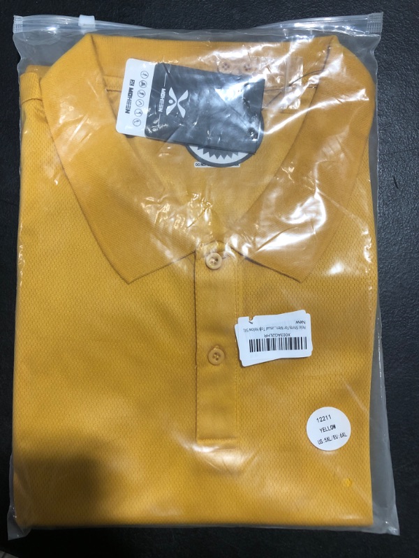 Photo 1 of [Size 5XL]  Men's Collared Polo Shirt- Mustard