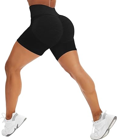 Photo 1 of [Size L] Women’s Seamless Biker Shorts Workout Gym High Waisted Butt Lifting Shorts Scrunch Booty Yoga Shorts