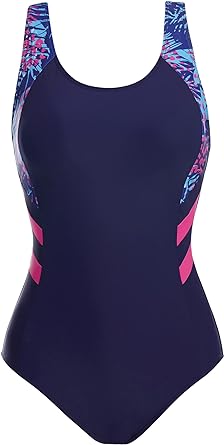 Photo 1 of [Size XS] Ethlauff Women's One Piece Athletic Swimsuit Racerback Sports Training Bathing Suit for Swimming Laps 