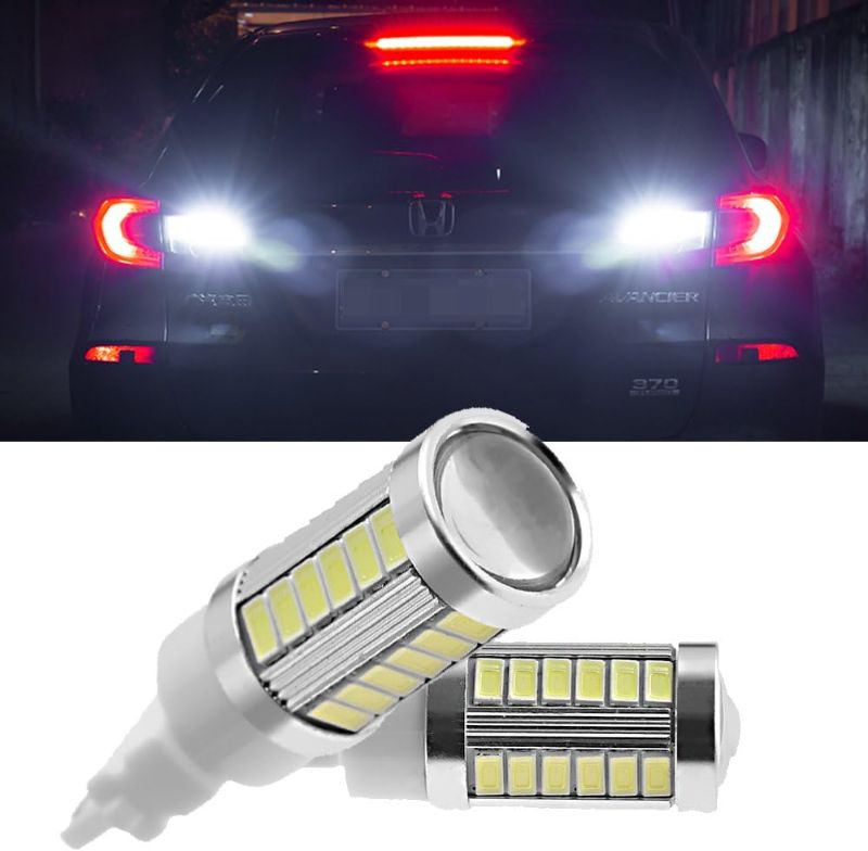 Photo 2 of 10X Pure White 3157 LED Light Bulbs 3157 LED Brake Lights Backup Reverse Lights 3156 LED Reverse Tail Lights Turn Signal - 3056 3156 3057 3157 4157 5630 33-SMD RV Camper Trailer LED Light Bulbs 6000K