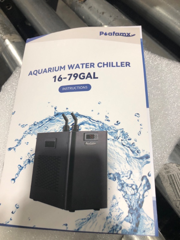 Photo 3 of Poafamx 16gal Aquarium Chiller Small Water Chiller for Househod Fish Tanks Coral Crystal Shrimp 110V with Pump (Chiller, 60L/16Gal)