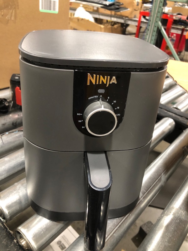 Photo 3 of Ninja AF080 Mini Air Fryer, 2 Quarts Capacity, Compact, Nonstick, with Quick Set Timer, Grey
