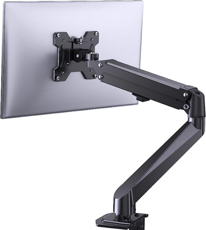 Photo 1 of ErGear Single Monitor Mount, Articulating Gas Spring Monitor Arm Desk Mount Stand with Clamp and Grommet Bas LCD Computer Monitors
