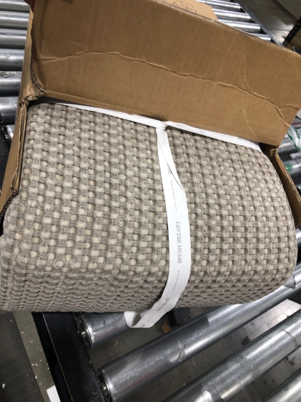 Photo 1 of Levtex Home - Mills Waffle - King/Cal King Quilt Set - Taupe Cotton Waffle - Quilt Size (106 x 92in.), Sham Size (36 x 20in.) Taupe King Quilt