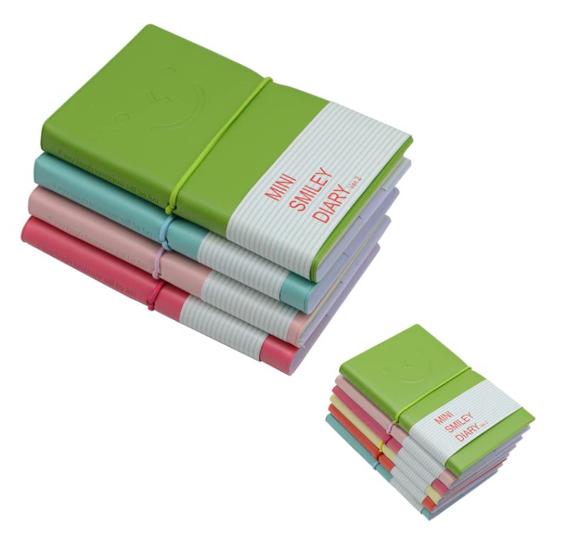 Photo 1 of 2 PACK Yansanido 4 Pcs 3x5 Inch Random Colour Pocket Notebooks Set Super Mini Pocket Smile Diary Notebooks Memo Note Book PU Leather Case (4)