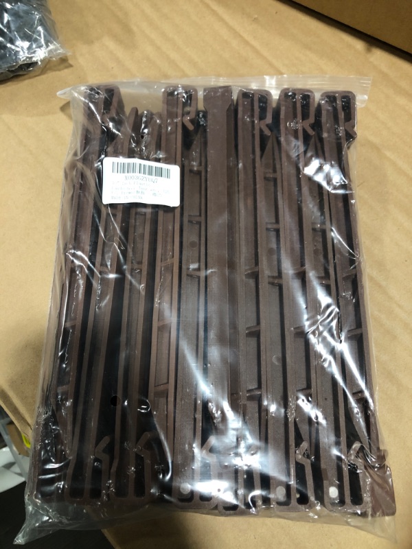 Photo 2 of 10" Inch Plastic Landscape Edging Stakes, Anchoring Spikes for Paver Edging, Weed Barriers, Turf, Tent, Weed Barrier, Timber, Carpentry, Tent etc. (25 PC, Brown) 25 PC Brown