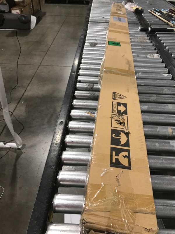 Photo 1 of DIYHD 8FT Box Rail Heavy Duty Bypass Barn Hardware Black Box Track Exterior Sliding Barn Door Kit 8 Feet Track Kit Bypass Kit