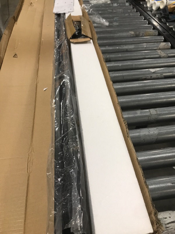 Photo 1 of DIYHD 8FT Box Rail Heavy Duty Bypass Barn Hardware Black Box Track Exterior Sliding Barn Door Kit 8 Feet Track Kit Bypass Kit