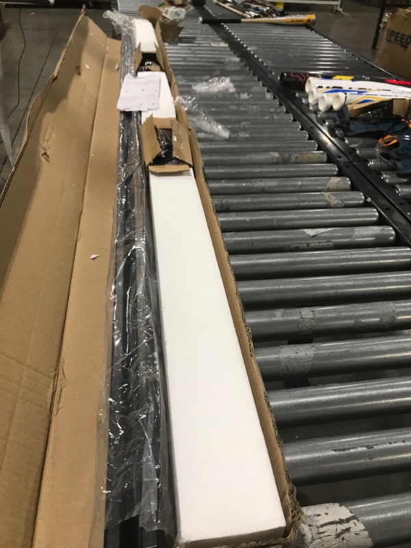 Photo 1 of DIYHD 8FT Box Rail Heavy Duty Bypass Barn Hardware Black Box Track Exterior Sliding Barn Door Kit 8 Feet Track Kit Bypass Kit