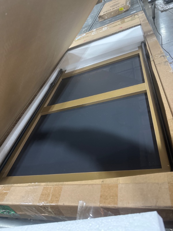 Photo 1 of NeuType Arched Full Length Mirror, 71"x28"Full Body Mirror, Wooden Thin Frame, Hanging or Leaning Against Wall, Oversized Large Bedroom, Floor, Dressing Mirror, Gold Gold (Wooden Arched) 71"x28"