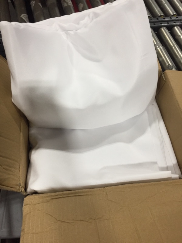Photo 1 of Fitable White Table Clothes for Rectangle Tables, 6 Pack - 90 x 132 Inches - Reusable and Elegant Tablecloths, Polyester Fabric Table Covers for Wedding, Party, Banquet, Formal Events 90x132 In, 6 Pack White