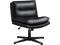 Photo 1 of Office Chair Armless Desk Chair No Wheels,Thick Padded Leather Home Office Chairs, Adjustable Swivel Rocking Vanity Chair, Wide Task Computer Chair for Office,Home,Make Up,Small Space,Bedroom Black