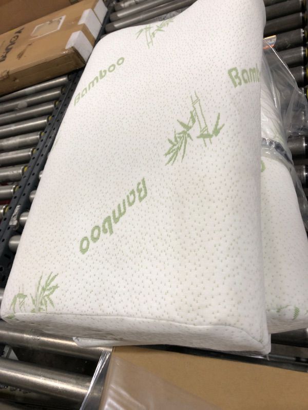 Photo 1 of 
iMounTEK Bed Pillow Bamboo Memory Foam Sleep Pillow Contoured Orthopedic Pillow Soft Neck Support Breath Pillow Back/Stomach/Side Sleeper