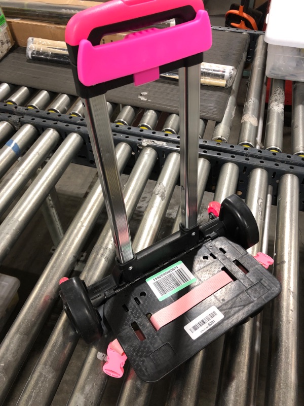 Photo 1 of ChezMax Backpack Trolley Foldable Trolley Cart 6 Wheels Rolling-Luggage Carts Aluminium Alloy Luggage Hand Cart for Bags Blue,red