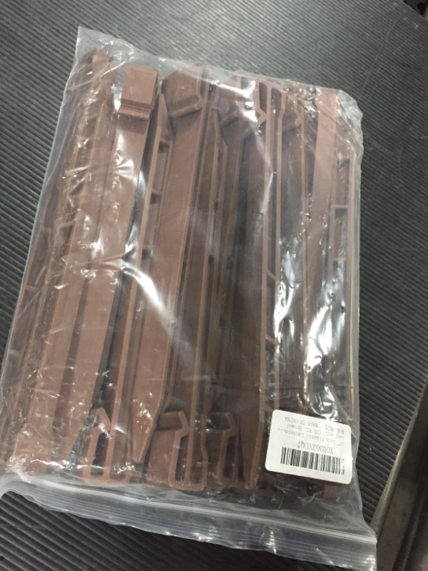 Photo 2 of 10" Inch Plastic Landscape Edging Stakes, Anchoring Spikes for Paver Edging, Weed Barriers, Turf, Tent, Weed Barrier, Timber, Carpentry, Tent etc. (25 PC, Brown) 25 PC Brown