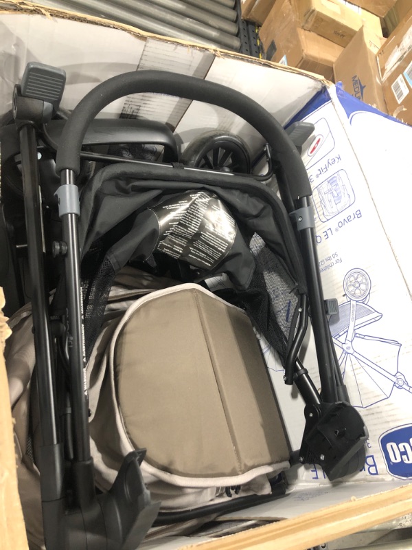 Photo 2 of Chicco Bravo 3-in-1 Trio Travel System, Quick-Fold Stroller with KeyFit 30 Infant Car Seat and base | Camden/Black
