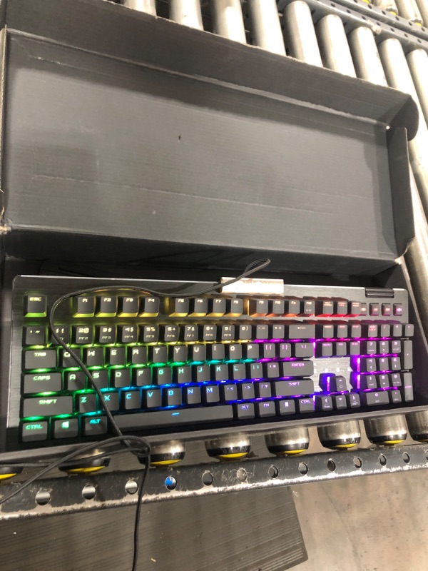 Photo 2 of EVGA Z15 RGB USB Gaming Keyboard, RGB Backlit LED, Hotswappable Mechanical Kailh Speed Silver Switches (Linear), 821-W1-15US-KR, Black
