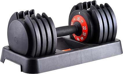 Photo 1 of 25/55 lbs Pair Adjustable Dumbbell Set, Fast Adjust Dumbbell Weight for Exercises Pair Dumbbells for Men and Women in Home Gym Workout Equipment, Dumbbell with Tray Suitable for Full Body
