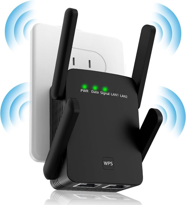 Photo 1 of Fastest WiFi Extender/Booster | 2023 Release Up to 74% Faster | Broader Coverage Than Ever WiFi Signal Booster for Home | Internet/WiFi Repeater, Covers Up to 8470 Sq.ft, w/Ethernet Port,1-Tap Setup
