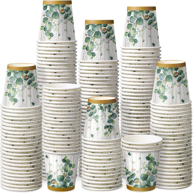 Photo 1 of 1250 Pcs 3oz Paper Cups, Disposable Bathroom Cups, Mouthwash Cups Bulk, Mini Drinking Cups for Bathroom, Parties, Picnics, Barbecues, Traveling and Events, 88.75ml (Eucalyptus)
