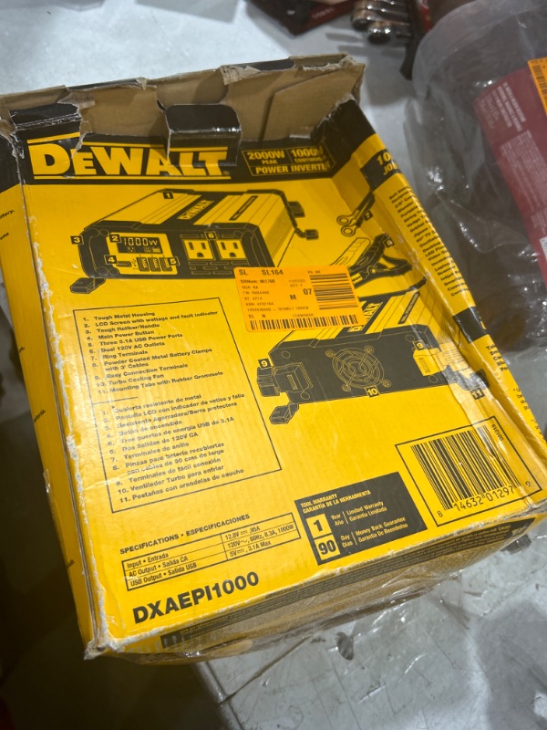 Photo 4 of DEWALT DXAEPI1000 Power Inverter 1000W Car Converter & DXAEPI140 Power Inverter 140W Car Converter: 12V DC to 120V AC Power Outlet