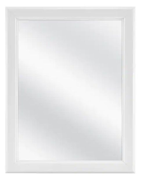 Photo 1 of 15.1 in. W x 19.2 in. H Rectangular Wood Composite Medicine Cabinet with Mirror
