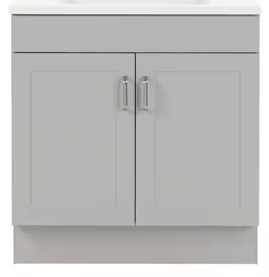 Photo 1 of Penford 31 in. W x 19 in. D x 33 in. H Single Sink Freestanding Bath Vanity in Pearl Gray with White Cultured Marble Top
36 IN 