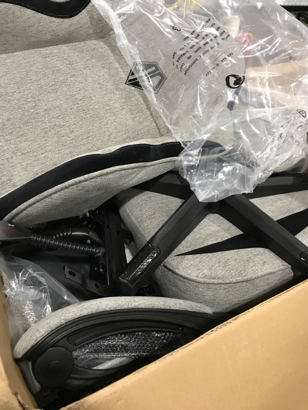 Photo 1 of SITMOD Gaming Chair with Footrest-Computer Ergonomic Video Game Chair-Backrest and Seat Height Adjustable Swivel Task Chair for Adults with Lumbar Support(Gray)-Fabric Grey