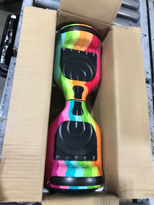 Photo 5 of Flash Wheel Hoverboard 6.5 Bluetooth Speaker with LED Light Self Balancing Wheel Electric Scooter Rainbow Wave
