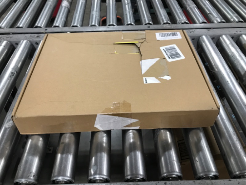 Photo 1 of Large Acrylic Serving Tray Decorative Ottoman Coffee Table Tray with Handles Decor Food Tea Fruit Dinner Snack Appetizer Lunch Dessert Drink Eating for Bar Kitchen Party, 17x13 Inches, Neon Pink Neon Pink Serving Tray-13X17''