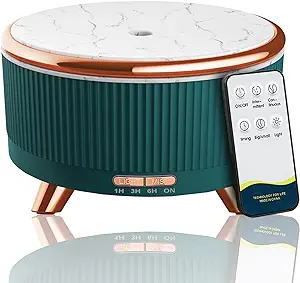 Photo 1 of Diffusers for Essential Oils Large Room, 500ml Aromatherapy Diffuser Cool Mist Humidifier with Remote Control,7 Colors Lights & 3 Mist Mode Waterless Auto Off for Women Spa Decor Office Home Green

