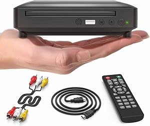 Photo 1 of Ceihoit Mini HD DVD Player, CD Players for Home, DVD Players for TV, HDMI and RCA Cable Included, Up-Convert to HD 1080p, All Region, Breakpoint Memory, Built-in PAL/NTSC, USB 2.0

