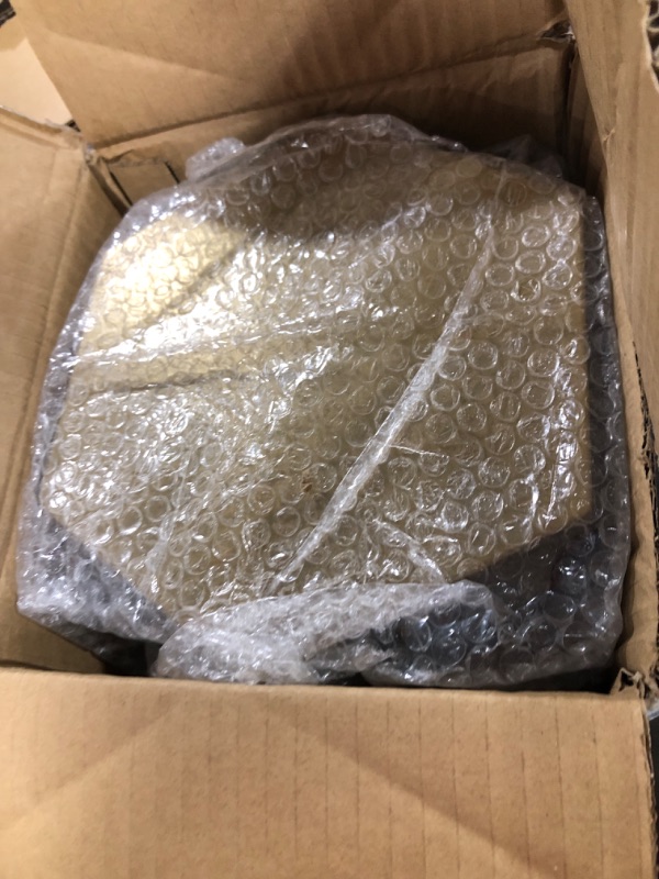 Photo 1 of Set of 4 Metal Display Risers, Upgraded Hexagonal Nesting Buffet Riser Set, Modern Brass Buffet Display Stands for Food, Food Display Risers for Buffet Cupcake Small Potted Plants - Medium Hexagonal-Medium