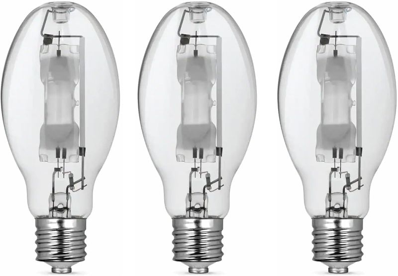 Photo 1 of Bluex Bulbs (3 Pack MH400/U/MOG 400W Metal Halide Bulb Mogul Base (E39) - ED28 Clear M59/E HID Lamp 36000 Lumens
