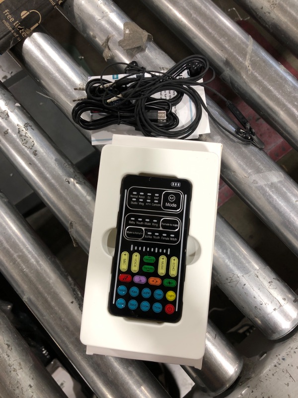 Photo 1 of Portable Voice Changer, 2rd Generation i9 Live Sound Card, Cool Lights Sound Board - Voice Disguiser/Modulator for PS4/PS5/Xbox One/PC/Phone/Laptops with Adjustable Voice Functions
