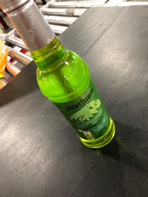 Photo 1 of Jordan's Skinny Mixes Sugar Free Syrup, Dragon Flavor, Fruit Flavored Water Enhancer, Drink Mix for Ice Tea, Lemonade & More, Zero Calorie Flavoring, Keto Friendly, 25.4 Fl Oz, 1 Pack Sour Green Apple