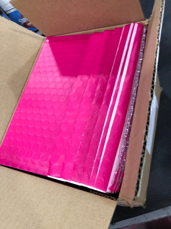 Photo 2 of 8x5" Side-Opening Pink Bubble Mailers (27-Pack) 8x5" 27PCS