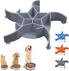 Photo 1 of Slow Feeder Insert for Dog Bowls with Star Maze Design, Silicone Material, and Upgraded Gripper System