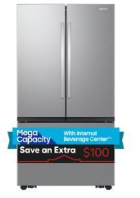 Photo 1 of Samsung Mega Capacity 31.5-cu ft Smart French Door Refrigerator with Dual Ice Maker (Fingerprint Resistant Stainless Steel) ENERGY STAR
