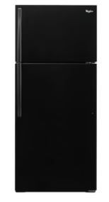 Photo 1 of Whirlpool 14.3-cu ft Top-Freezer Refrigerator (Black)
