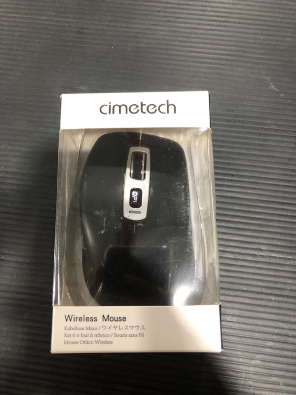 Photo 2 of cimetech Wireless Bluetooth Mouse, Computer Mouse, Slim Noiseless Optical Wireless Mice with 2400 DPI Compatible for Laptop, ipad, Mac (BT4.0+2.4G Dual Mode - Black)
