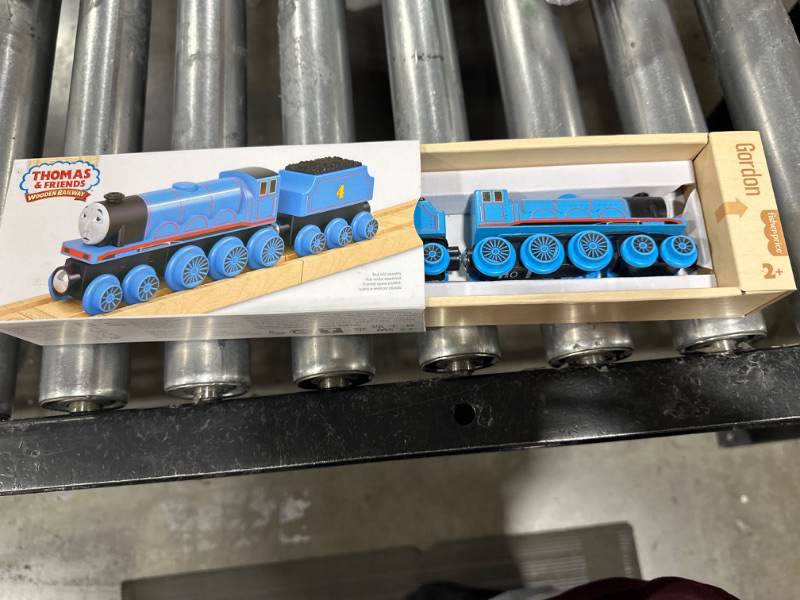 Photo 2 of Thomas & Friends Wooden Railway Toy Train Gordon Push-Along Wood Engine & Coal Car For Toddlers & Preschool Kids Ages 2+ Years