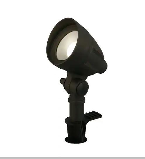 Photo 1 of 20-Watt Equivalent Low Voltage Millennium Bronze Adjustable Light Color Integrated LED Outdoor Landscape Flood Light
