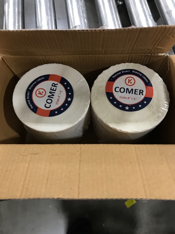 Photo 2 of K Comer 4x6 Thermal Shipping Labels (2 Stacks, 1000 Printer Labels) Stickers Printable,Waterproof,Self Adhesive,Mailing Address Labels for Packages Compatible with K Comer MUNBYN, Rollo