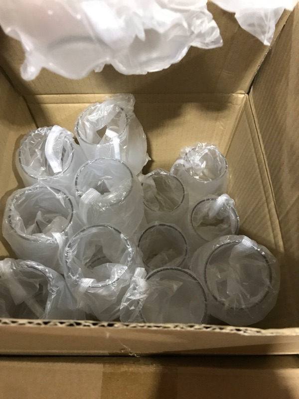 Photo 3 of 24 piece Stemless Unbreakable Crystal Clear Plastic Wine Glasses Set of 24 (10 Ounces)
